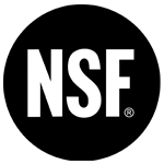 NSF logo on a black background